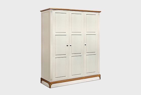 Шкаф для одежды 3-х дверный "Бриансон" массив и шпон дуба, МДФ 3