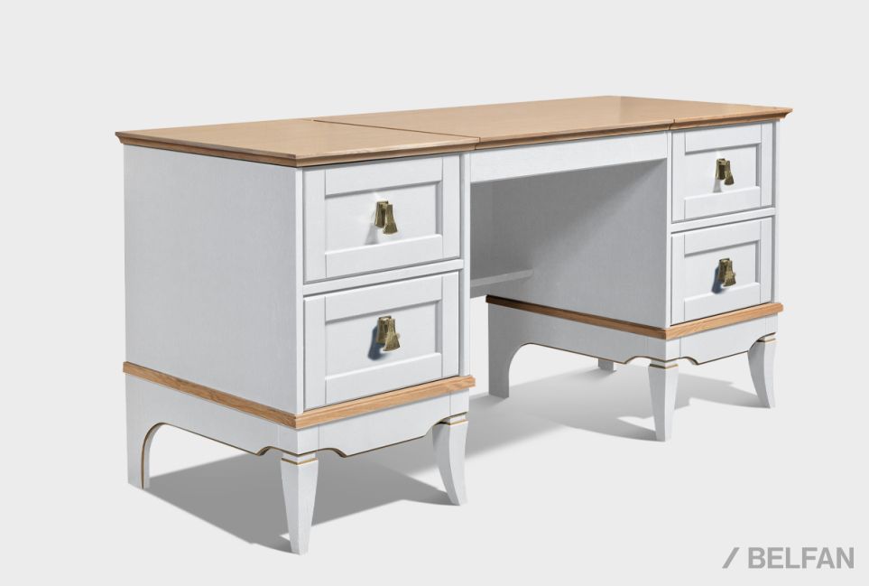 Стол туалетный "Стюарт" (2 тумбы) массив и шпон дуба 2