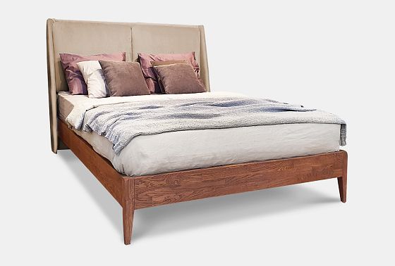 Кровать "Сакраменто" (мягкое изголовье) массив дуба 4