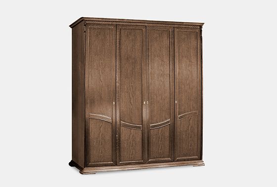 Шкаф для одежды 4-х дв. "Лика" (без зеркала) массив и шпон дуба 3