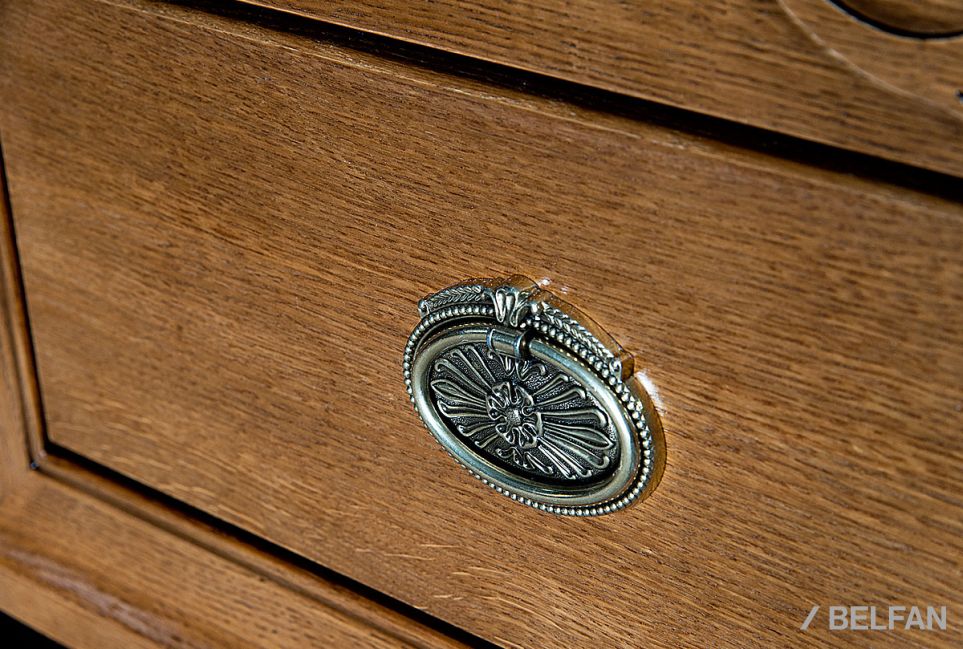 Тумба прикроватная "Соната" (декор) массив и шпон дуба 4