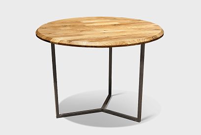 Стол журнальный "Арт" круглый 60; *КМ-009.256; бейц-масло, чёрный металл