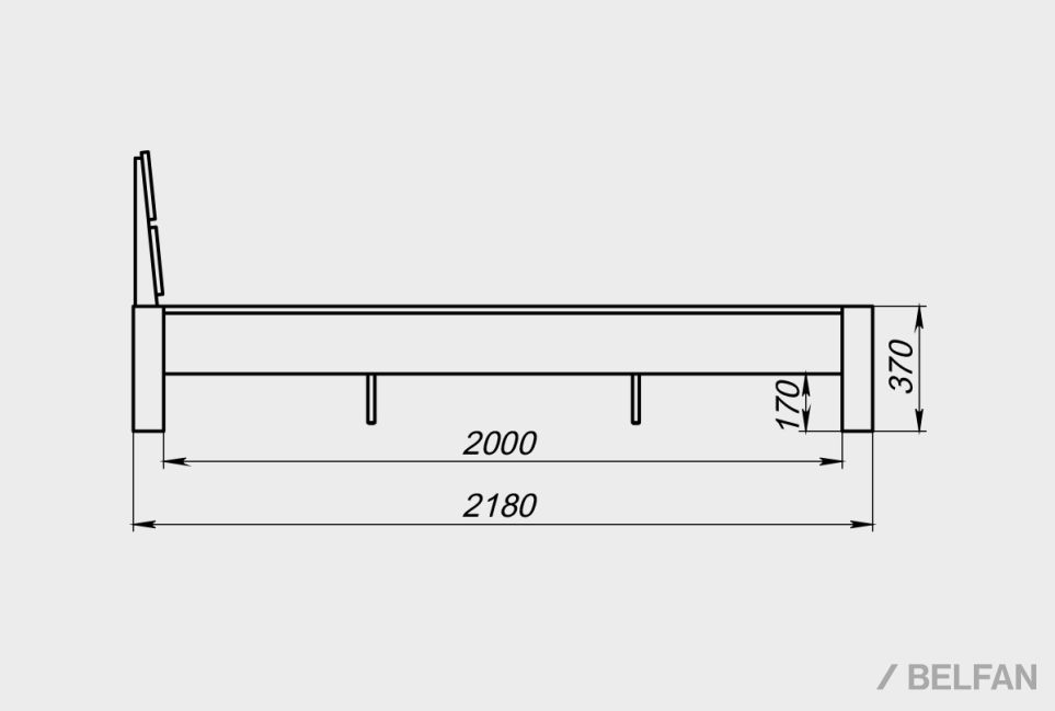 Кровать "Берген" А (с балдахином) массив дуба 4