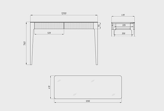 Стол туалетный "Бергамо" массив дуба 6