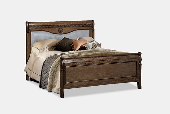 Кровать "Лика" (высокое изножье) массив и шпон дуба 8