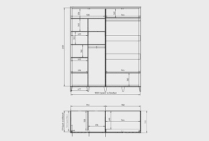 Шкаф для одежды 4-х дверный «Дакота» (с зеркалом)