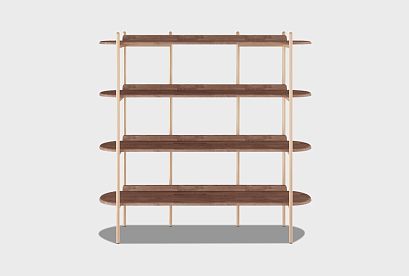 Стеллаж "Меридиан" 4; *А-017.504; к-шоколадный дуб