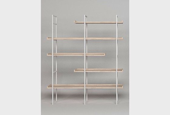 Стеллаж "Арт" 453 массив дуба, металл 10