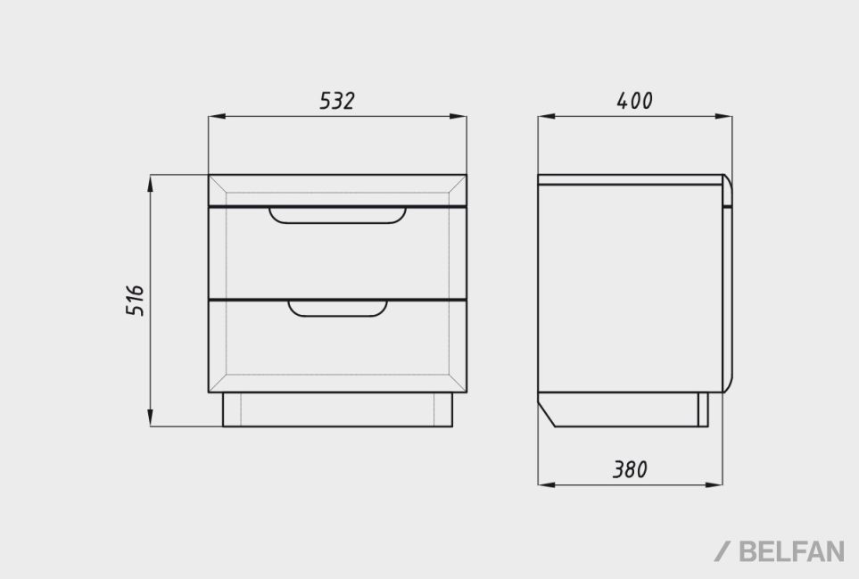 Тумба прикроватная "Бремен" массив дуба 3