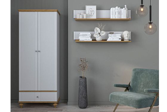 Шкаф для одежды 2-х дверный "Рандеву" 21 массив сосны 6