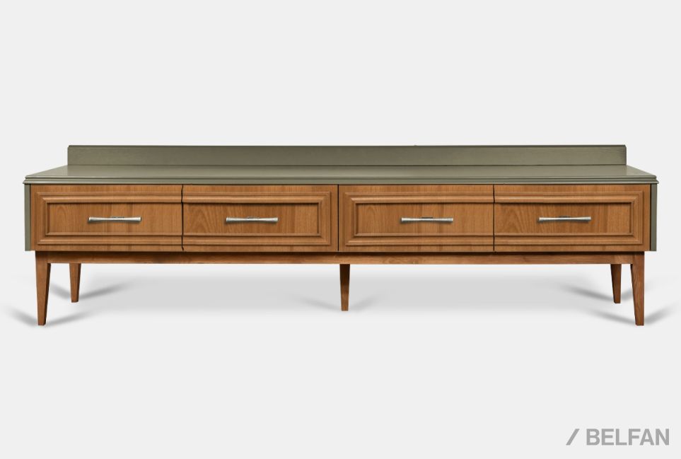 Тумба под ТВ "Сакраменто" 4 массив и шпон дуба, МДФ 1