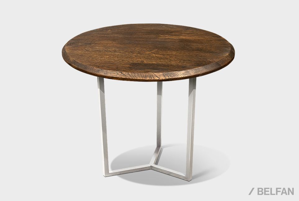 Стол журнальный "Арт" круглый 50 массив дуба, металл 1