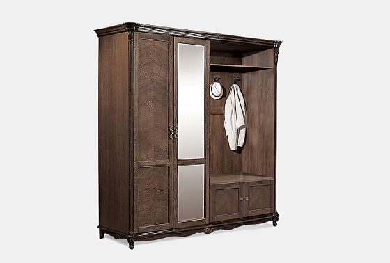 Шкаф комбинированный "Алези 2з" массив и шпон дуба 3