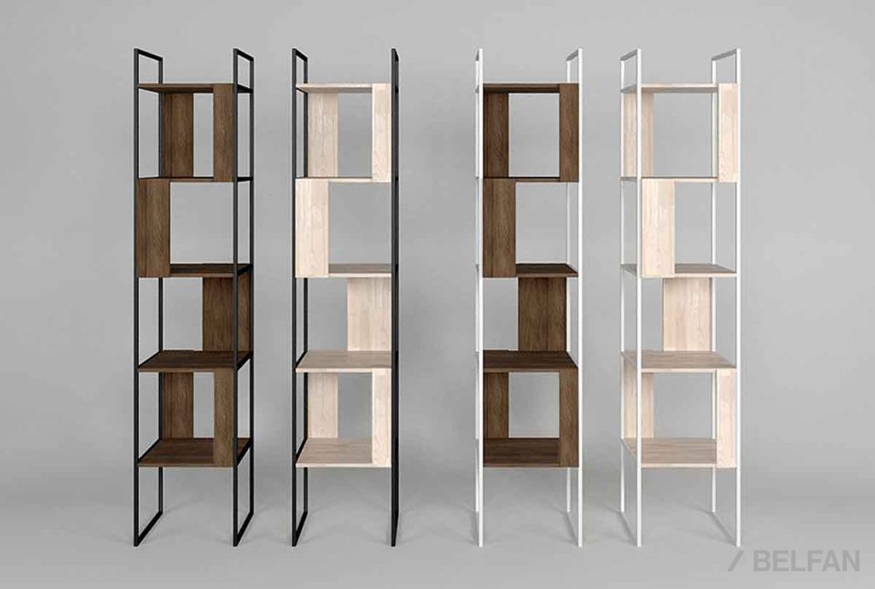 Стеллаж "Арт" 430 массив дуба, металл 5