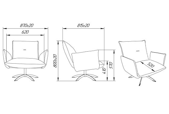 "Таймс" кресло массив дуба 5