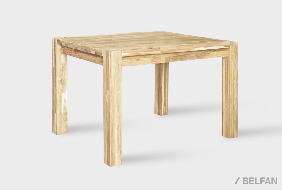 Стол обеденный "Берген" П-01 квадратный (сечение опор 90х90) массив дуба 1