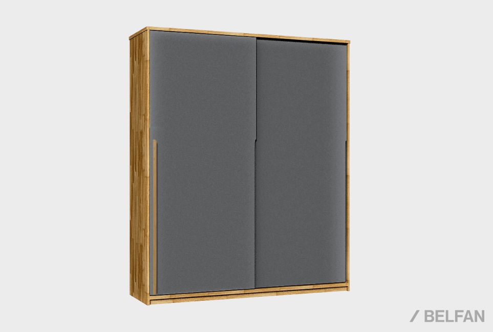 Шкаф-купе 2-х дверный "Уоллстрит" массив дуба, МДФ 2