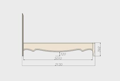 Кровать "Трио" (низкое изножье)