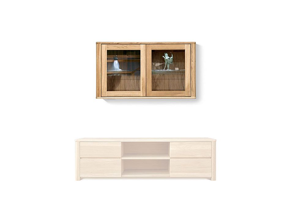 Шкаф навесной 2-х секц. "Норд"; бейц-масло