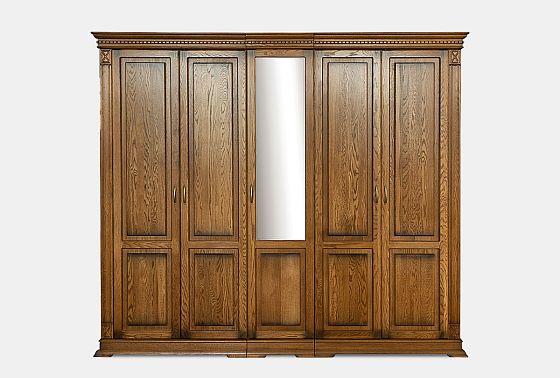 Шкаф 5-ти дверный "Верди Люкс" массив и шпон дуба 3