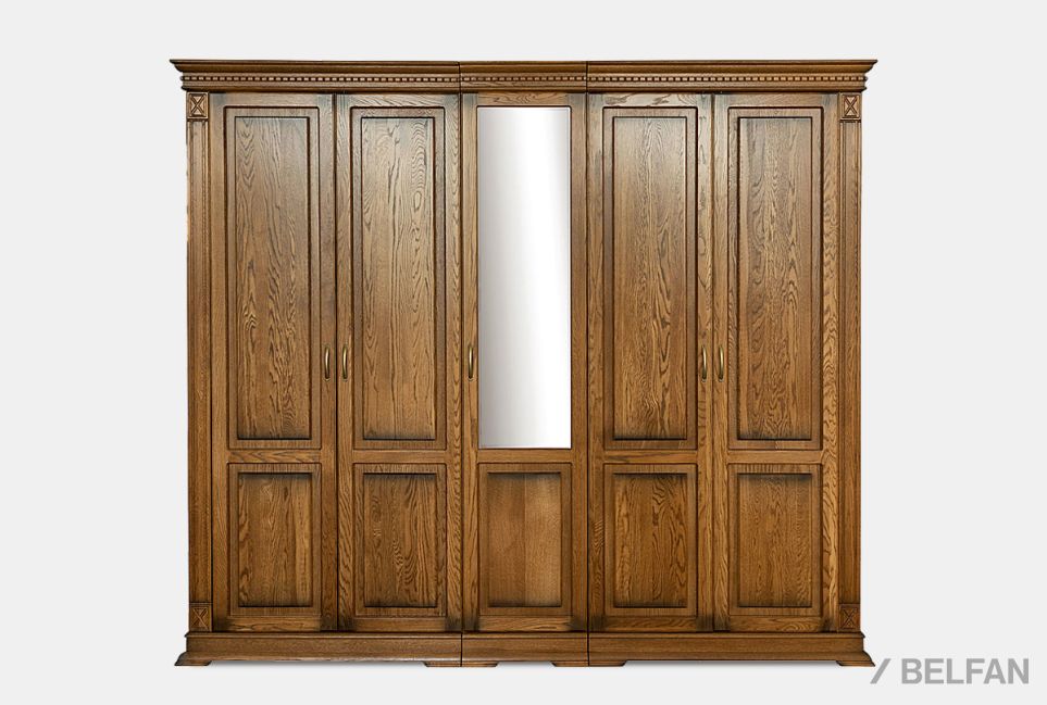 Шкаф 5-ти дверный "Верди Люкс" массив и шпон дуба 3