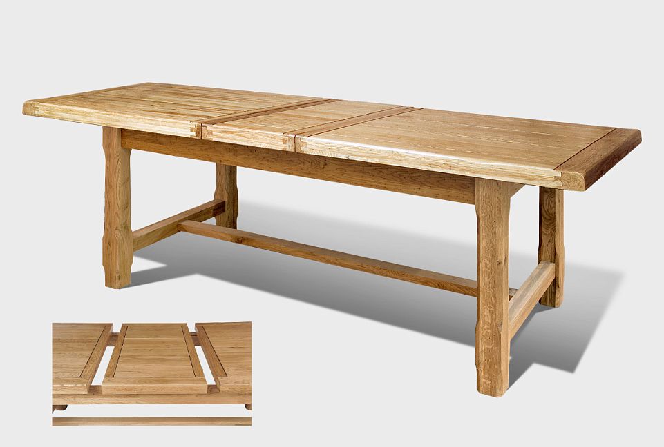 Стол обеденный "Горд" (раскладной); лак с патиной