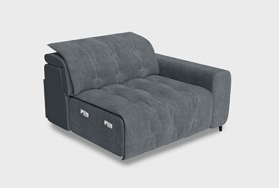 "Грей" секция одноместная с подлокотником  4