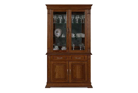 Шкаф комбинированный "Верди Люкс 2з" массив и шпон дуба 3