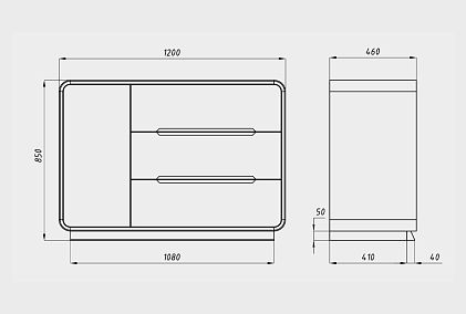 Комод "Монблан" 3-1