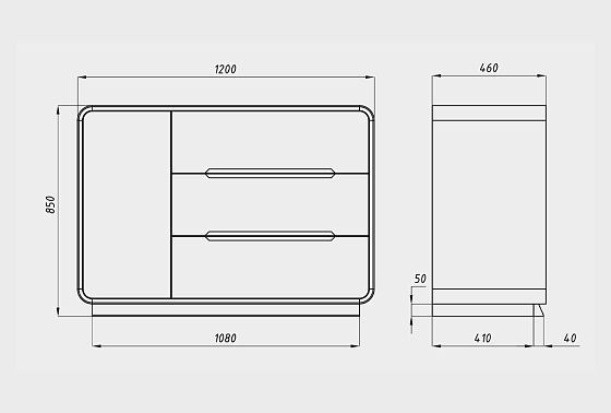 Комод "Монблан" 3-1 массив дуба 7