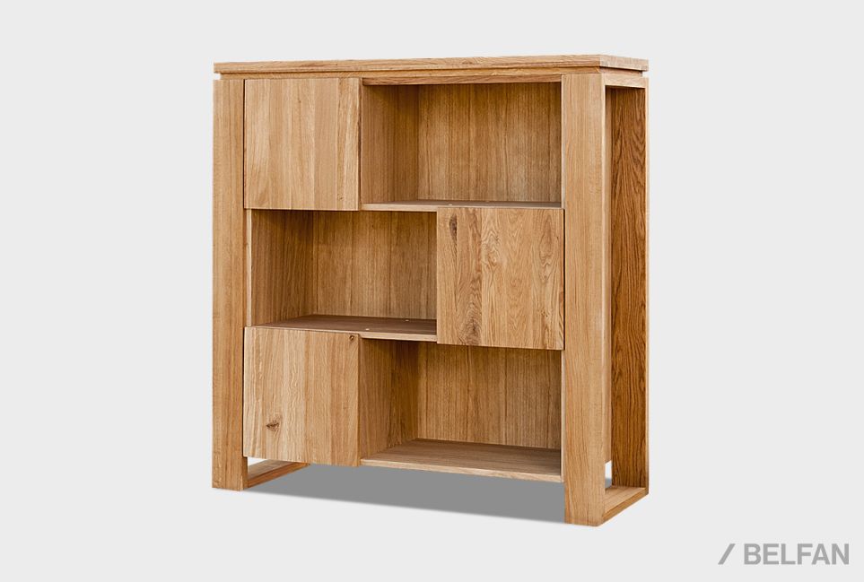 Стеллаж "Берген" В-123 массив и шпон дуба 4