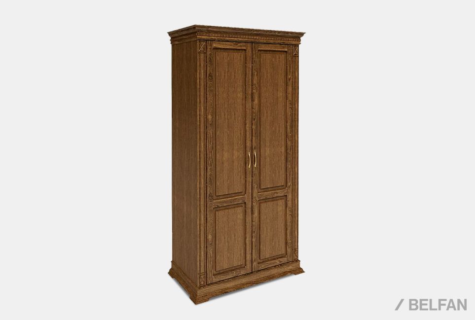 Шкаф для одежды 2-х дв. "Верди Люкс" массив и шпон дуба 1