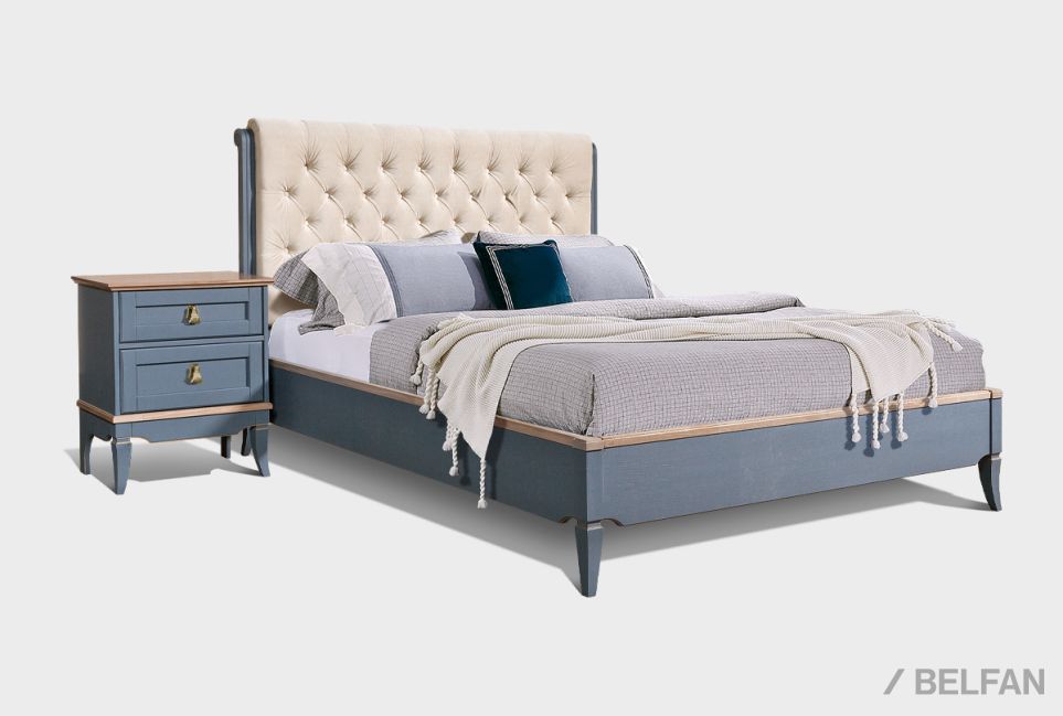 Кровать "Стюарт" (мягкое изголовье) массив и шпон дуба 1