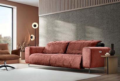 "Грей" диван 2-х модульный; раскл.; 1EL+1ER; Реклайнер; Miss 07(33705)+Oracul 695 (30746) (гр.5/ТД)