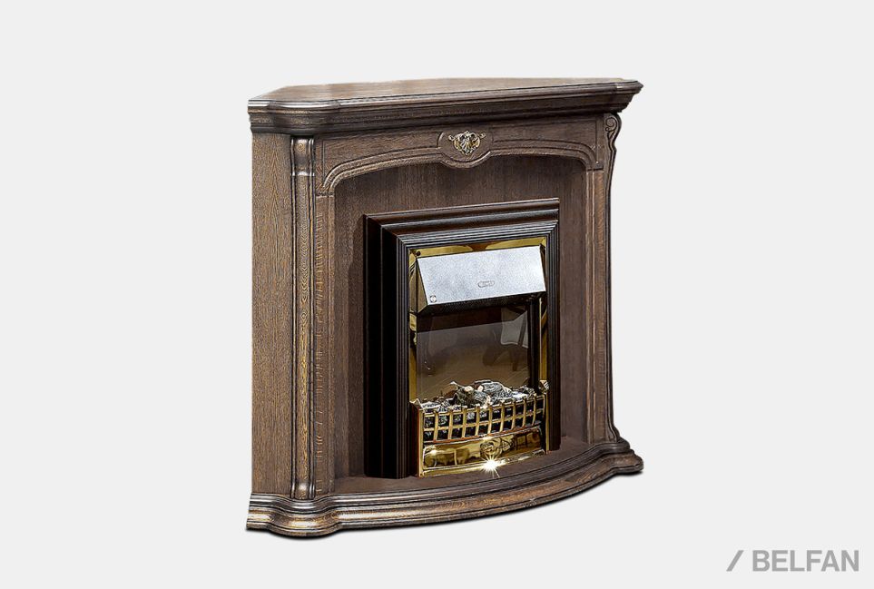 Подставка декоративная (угловая) "Алези" массив и шпон дуба 1