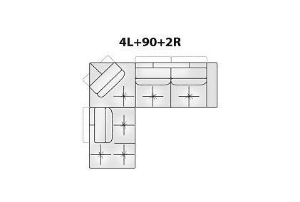 "Бакстер" диван угловой с оттоманкой