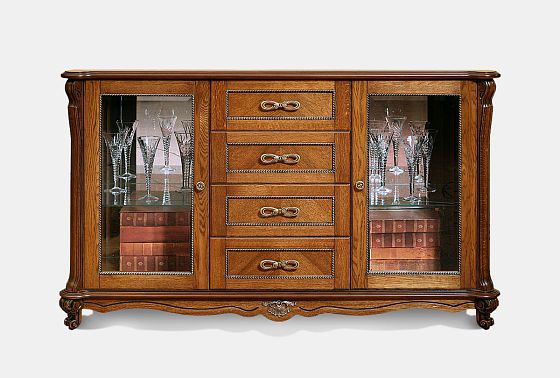 Тумба "Алези 3з" массив и шпон дуба 4