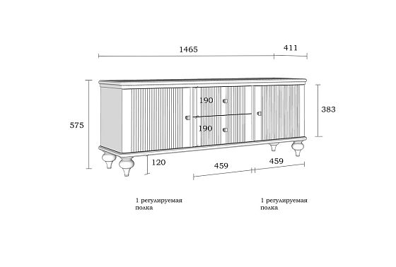 Тумба под ТВ "Рандеву" 22 массив сосны 6