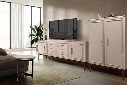 Тумба "Сакраменто" 4 (с ящиками); *А-016.50; марципан, орех