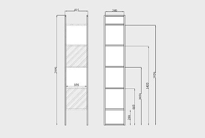 Стеллаж "Арт" 420