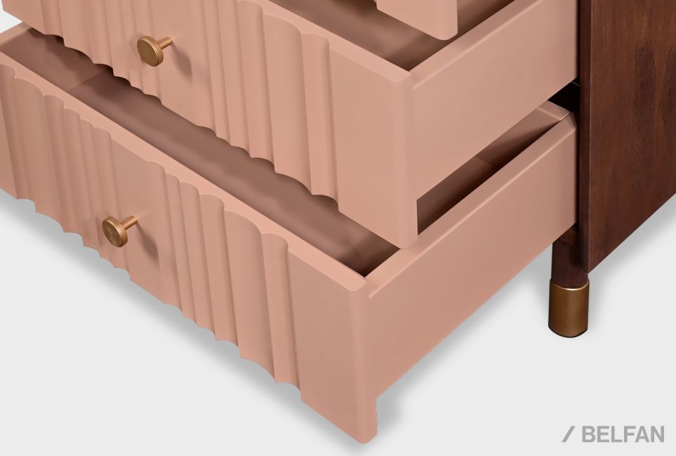 Комод "Меридиан" 5 (высокий) массив дуба, МДФ 5