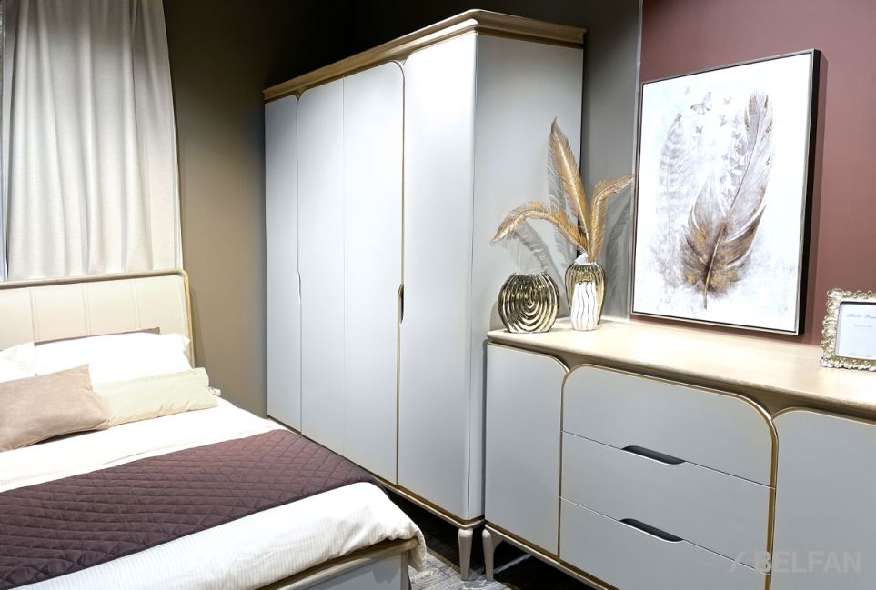 Шкаф для одежды 4-х дверный "Алекса" массив и шпон дуба, МДФ 3