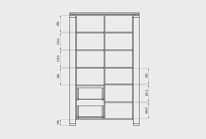 Шкаф комбинированный "Берген" В-224