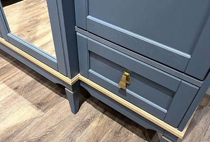 Шкаф для одежды 4-х дв. "Стюарт" (с зеркалом); *ГМ 6554-10; марено, натуральный дуб