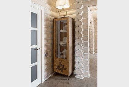 Шкаф с витриной 1-но дверный "Ирвинг Дизайн" (левый)