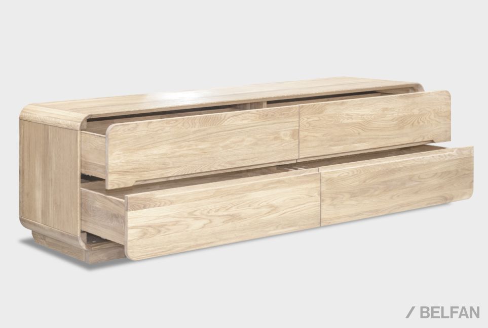 Тумба под ТВ "Монблан" 180 массив дуба 3