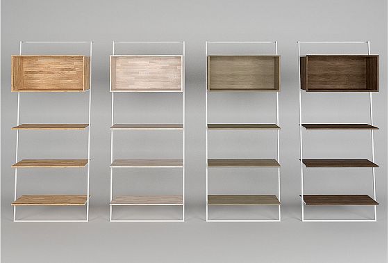 Стеллаж "Арт" 445 массив дуба, металл 6