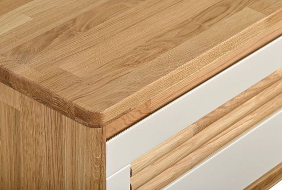 Тумба под ТВ "Уоллстрит" 170 (с нишей) массив дуба, МДФ 9