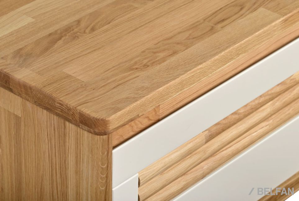 Тумба под ТВ "Уоллстрит" 170 (с нишей) массив дуба, МДФ 2