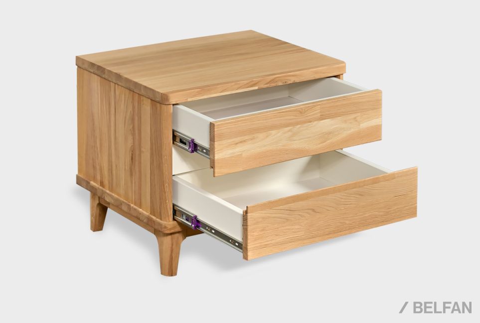 Тумба прикроватная "Уоллстрит" массив дуба, МДФ 5